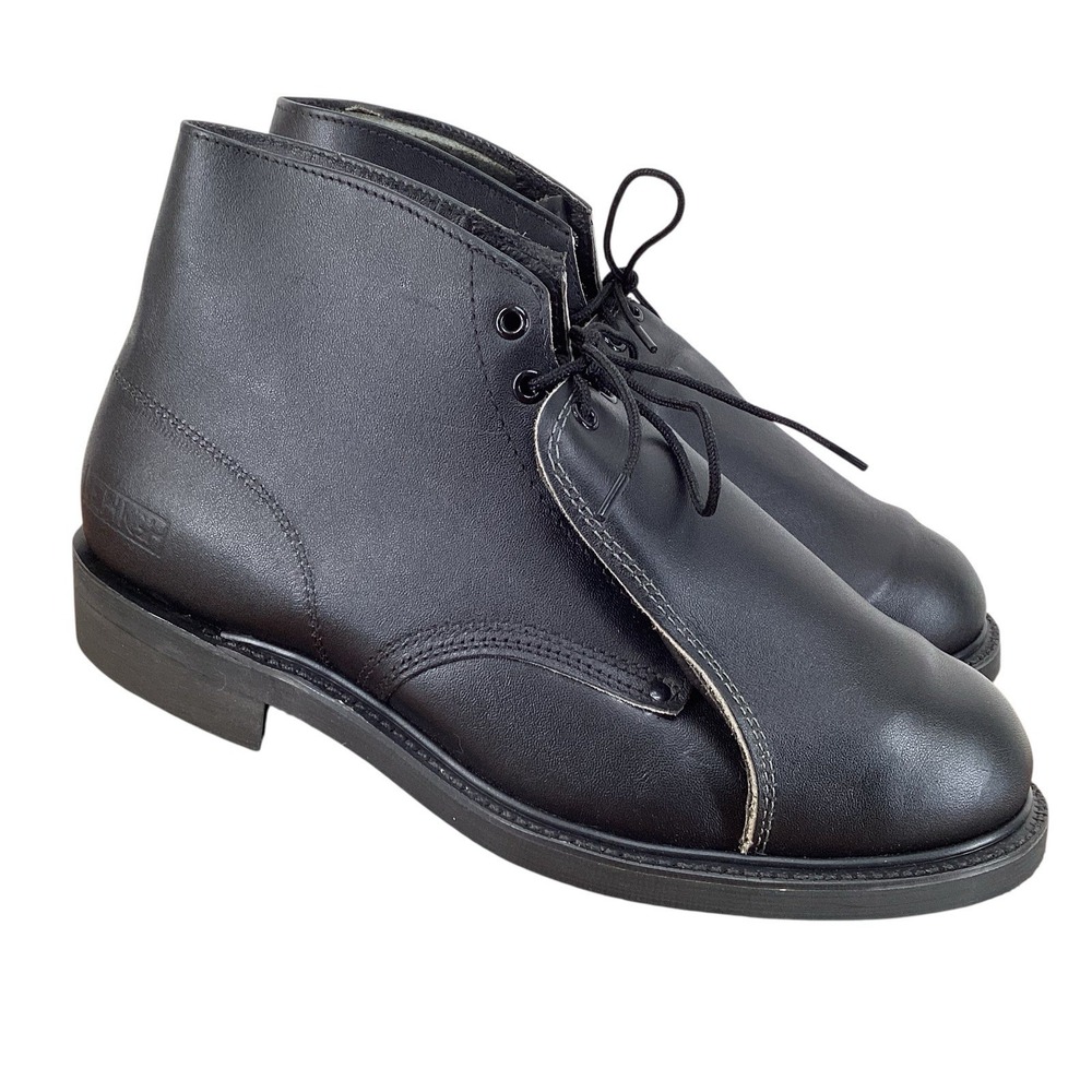 Lehigh‎ Black Leather Chukka Safety Toe Work Boots Shoes USA Made Sz  10 EEE